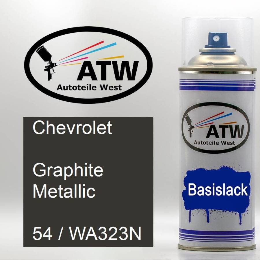 Chevrolet, Graphite Metallic, 54 / WA323N: 400ml Sprühdose, von ATW Autoteile West.